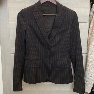 Theory black pinstripe classic blazer - size 2